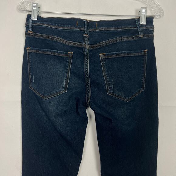 Free People Womens Jeans 26 Dark Wash Stretch Ankle Western Rodeo Cowgirl Cowboy - Picture 6 of 8